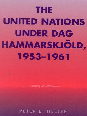 cover image of The United Nations under Dag Hammarskjold